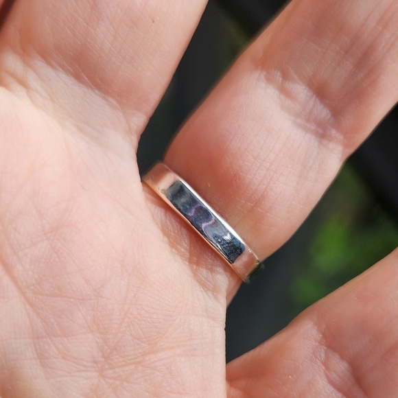 Handmade Sterling Silver 925 Kingman Turquoise Heart Ring Size 6 - Picture 4 of 9